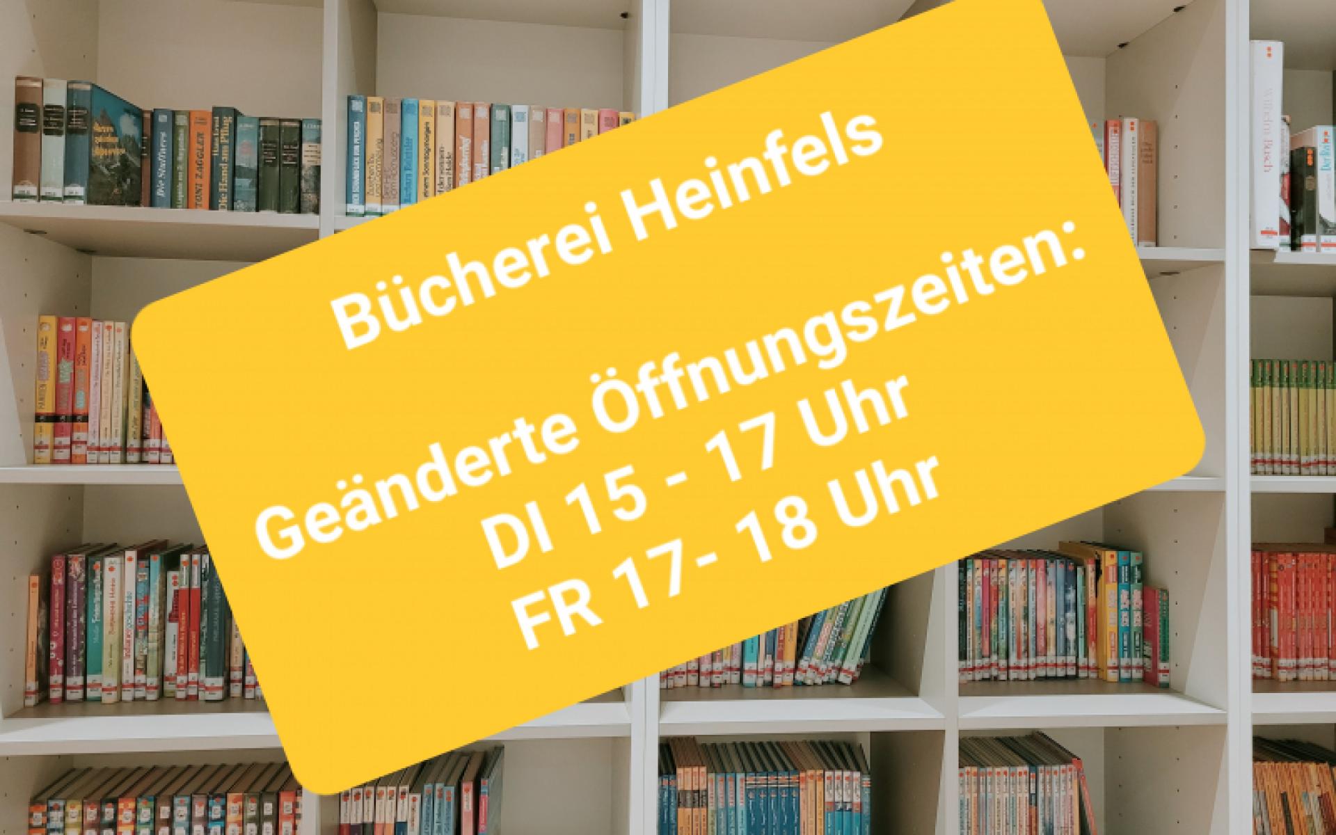 Geänderte Öffnungszeiten Bücherei Heinfels