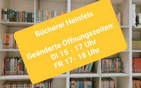 Geänderte Öffnungszeiten Bücherei Heinfels